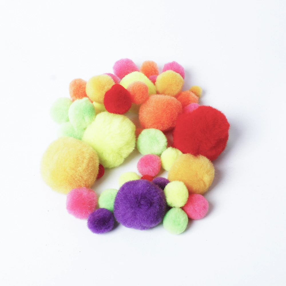 Cn2036-0560 Crafts Supplies Sets 300PC Neon POM Poms Kids Craft DIY Kit