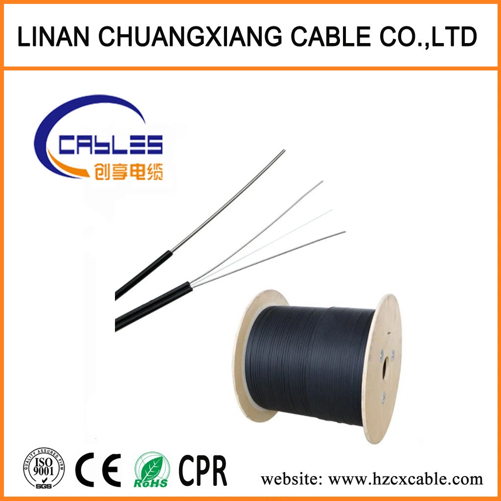 2cores FTTH Drop Outdoor Fiber Optical Drop Cable / Networking Cable