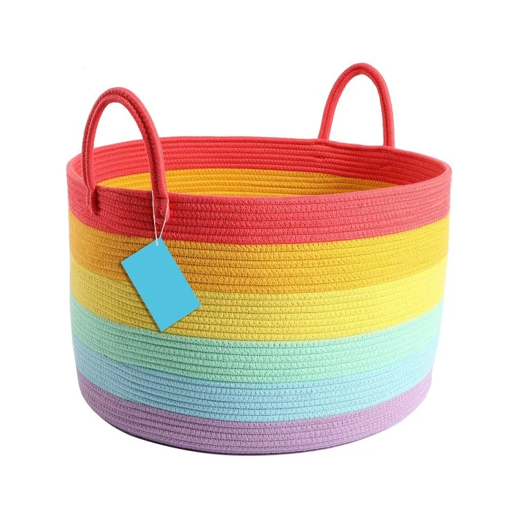 Cotton Rope Basket Toy Storage Baskets Laundry Basket