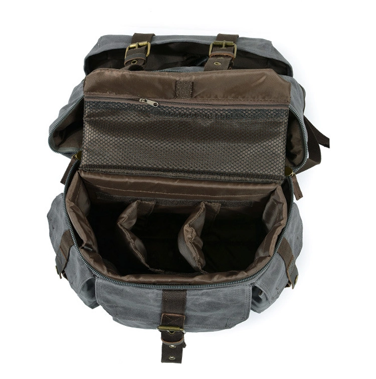 New Arrival Good Quality Waxy Canvas Outdoor Camera Backpack Waterproof Camera Bag