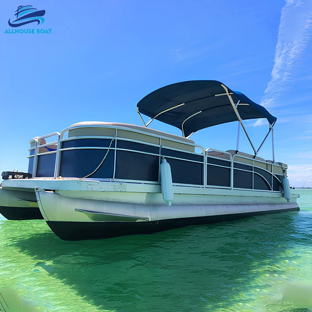 Factory 29FT Fully Welded New Design Luxury Aluminum Recreational Floating Pontoon Boats