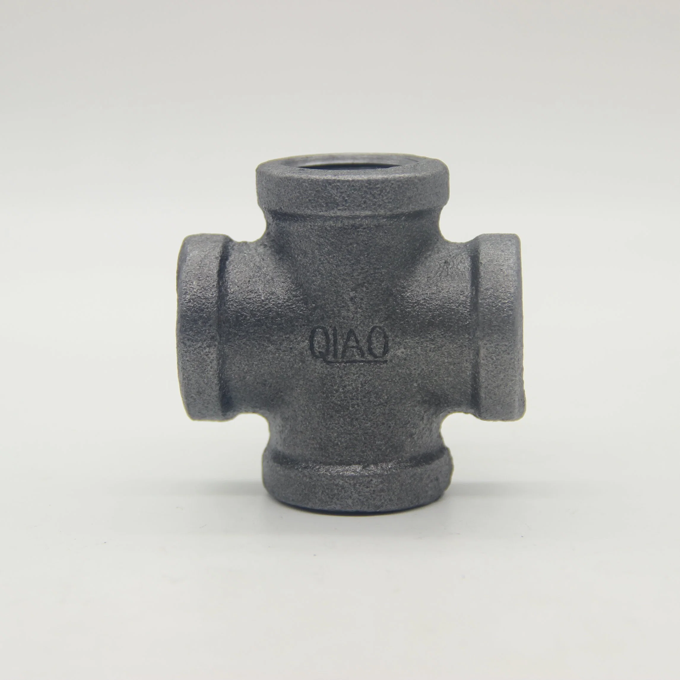 Four Way Cross Black Cast Iron Pipe Fitting for Water Gas