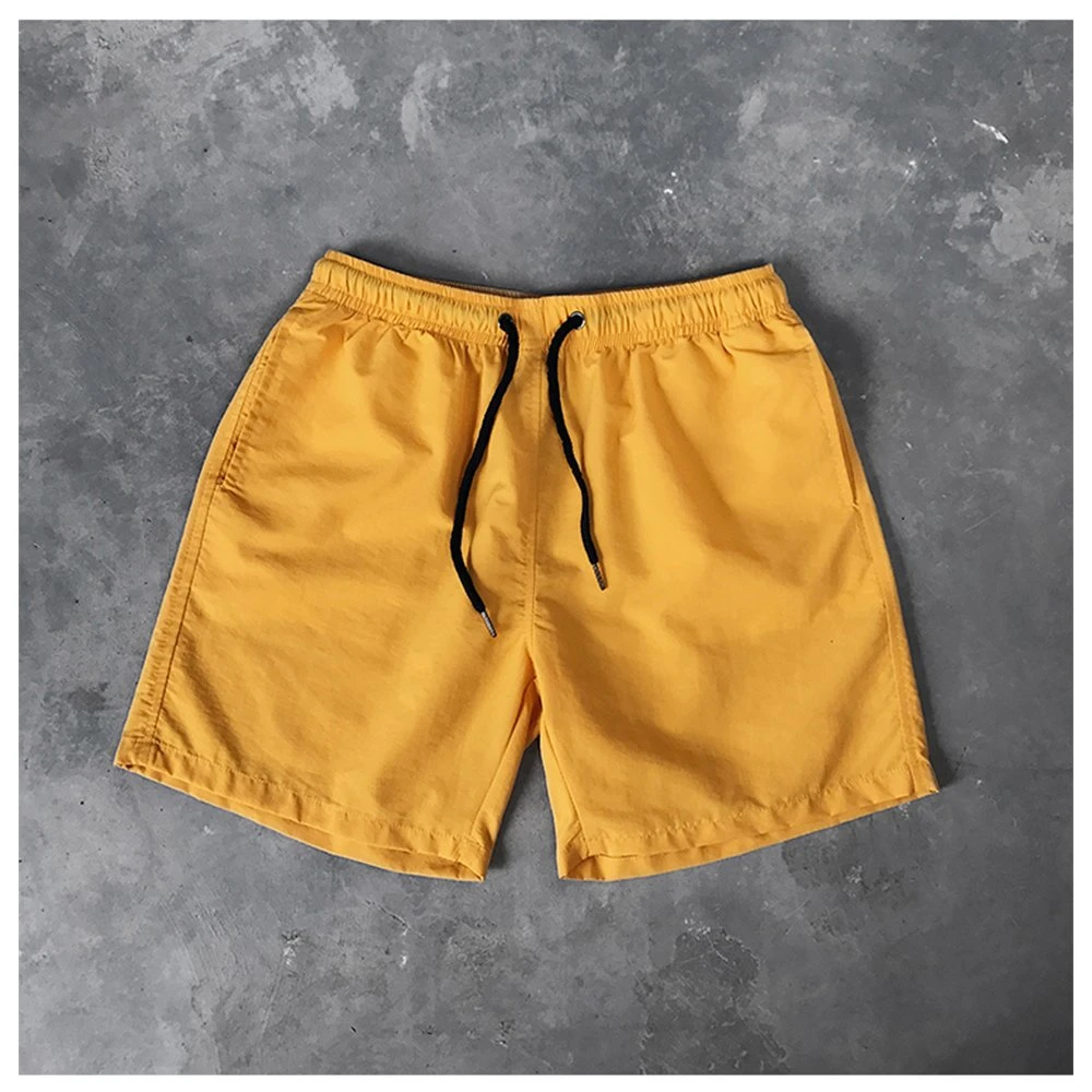 Shorts de baño multicolores para hombres en tallas grandes, de poliéster y color sólido, ideales para la playa en verano