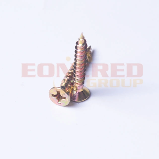 China Wholesale/Supplier Self Tapping Chipboard Screw C1022 Yellow Zinc Plated Chipboard Screw