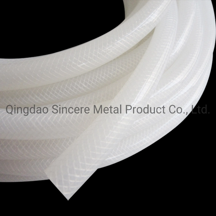 Food Grade Glass Fiber Braided Reinforced Silicone Hose, Medical Grade Clear Silicone Tube, Braided Hose