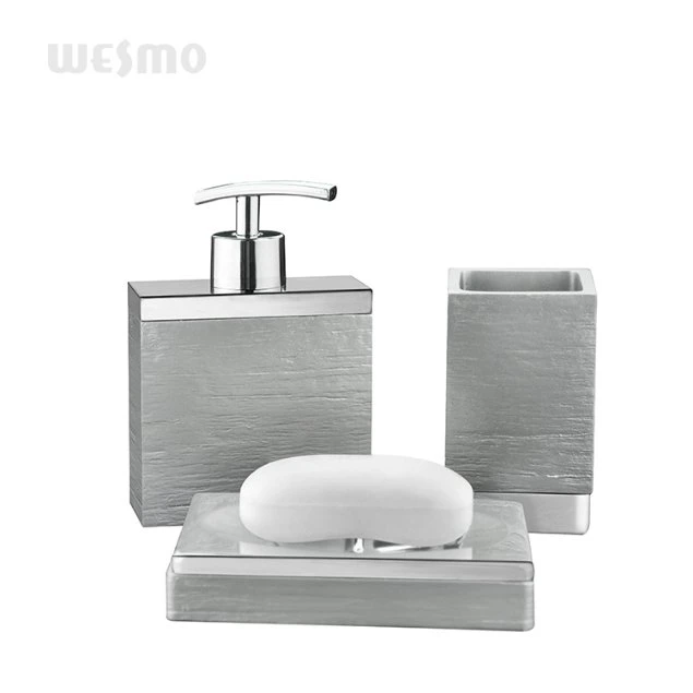 Luxury Polyresin Bathroom Bath Accessories Set Toilet Sink Decor Hotel Home Decoration