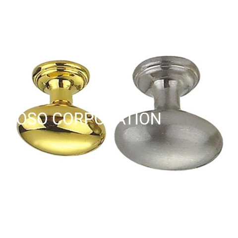 Venta caliente aleación de zinc 22mm Mushroom Golden Door Knob Office Mando de cajón