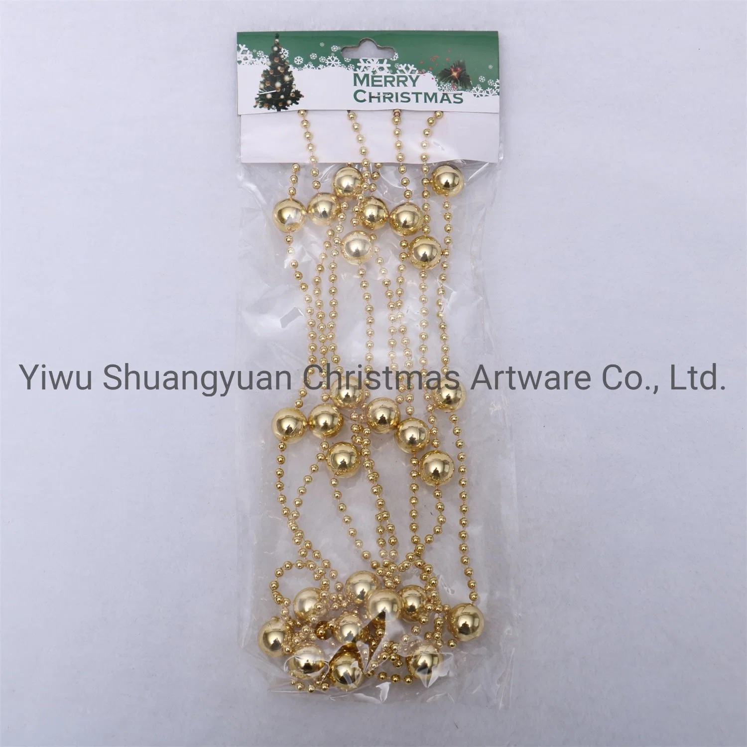 240cm Gold and Black Mixed Beads Garland Artificial Pearls Beads Chain Garland