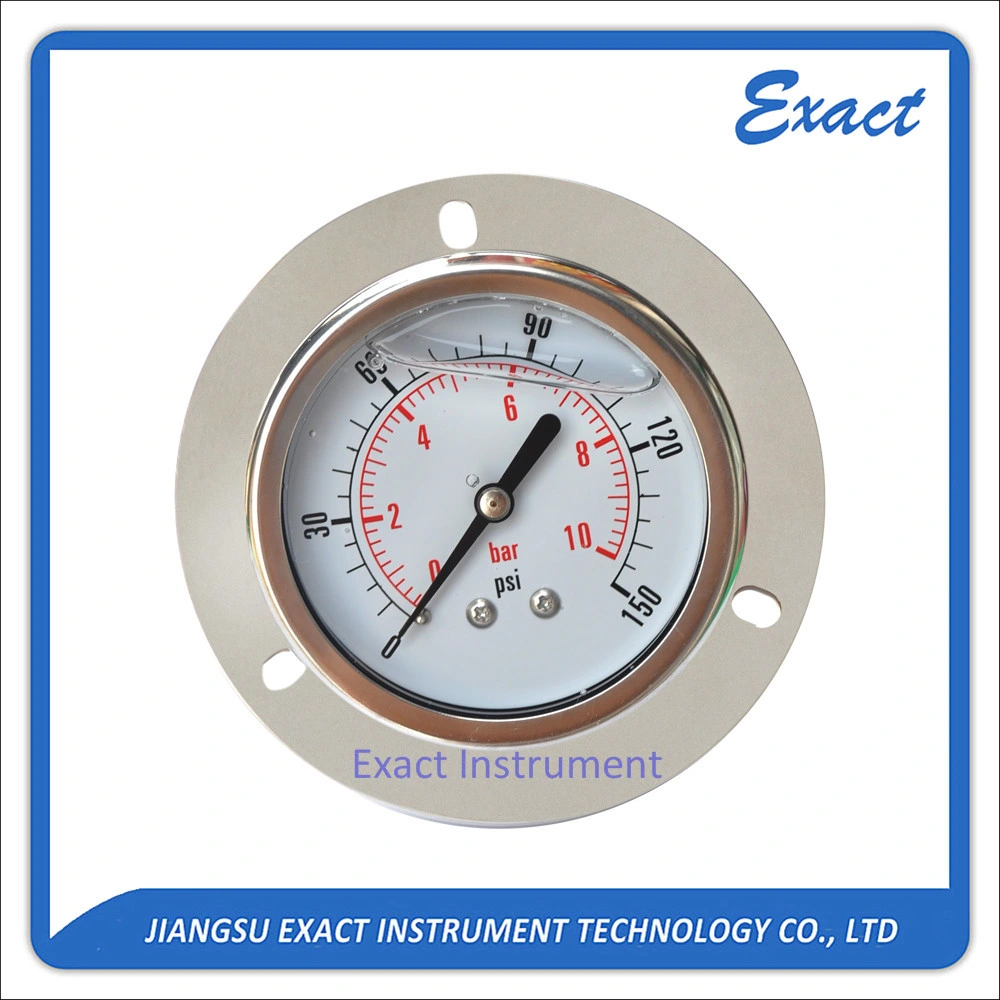 Exact Cheap and Good Quality Oil Filled Pressure Gauge with Front Flange Manometer Supplier-Movemnet Gauge