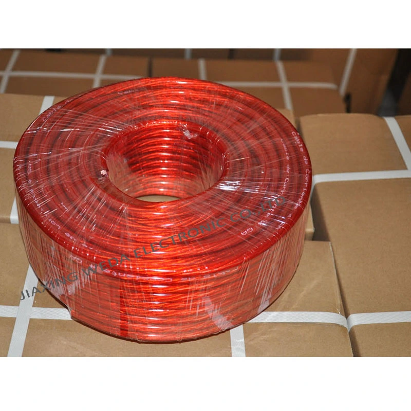 PVC transparente fosco transparente flexível cobre CCA Car Audio Power Cabo de bateria 0 AWG 2AWG 4AWG 8AWG 0ga 2ga 4ga 6ga 8ga 25 35 50 70 mm