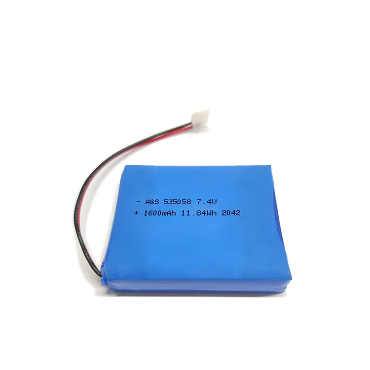 Rechargeable 535058 Lipo Battery Pack 7.4V 1600mAh Lco Battery 2s1p Battery Pack