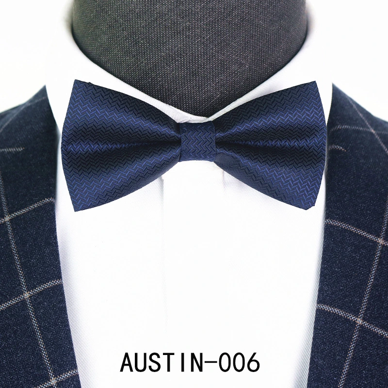 Classic Polyester Woven Tie for Business Wedding Spot Bow Ties