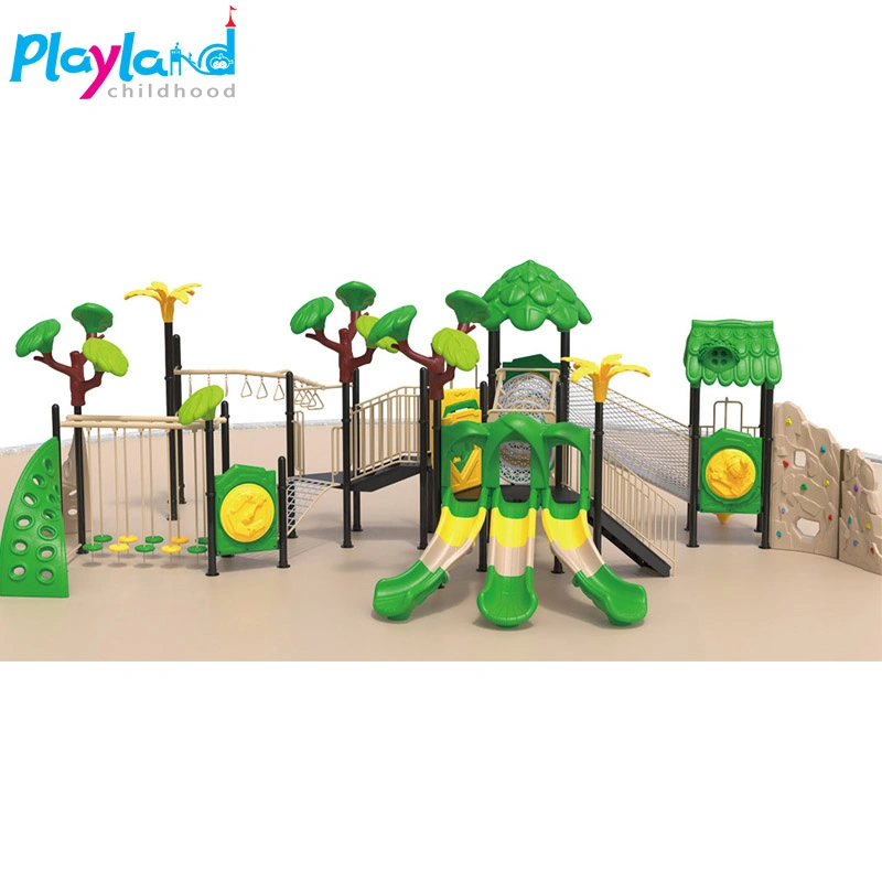 Various Play Games Kids Amusement Park Plastic Outdoor Playground with Swings