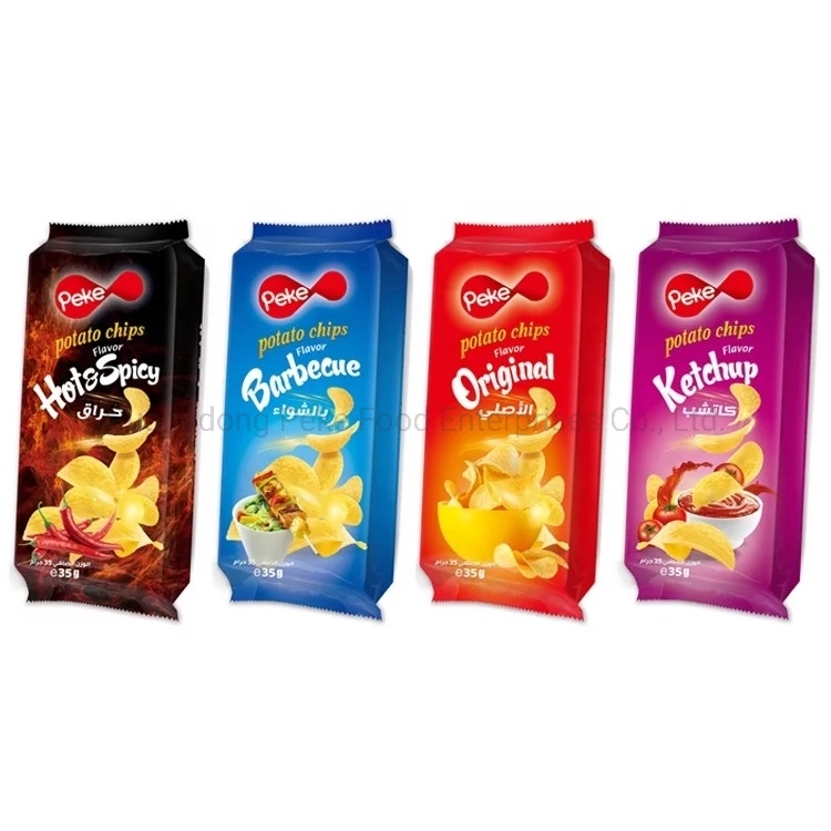 Food-Snack-Chip-60g Tray Package Produced by Chips Machine