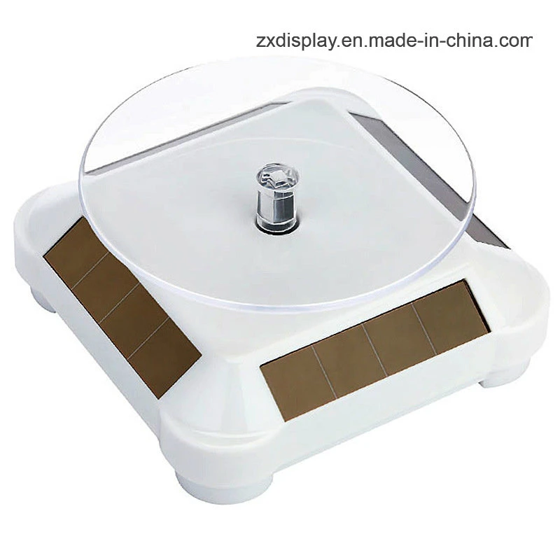 360 Degree Rotating Small Turntable Solar Jewelry Display Stand