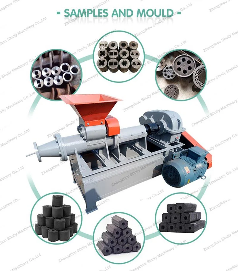 Coal Charcoal Powder Briquette Extruder Making Machine Charcoal Briquette Press Machine