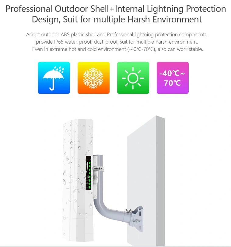 5km Long Range Outdoor Wireless Networking Equipment Gigabit Wan/LAN Port Work with Cloud Management System