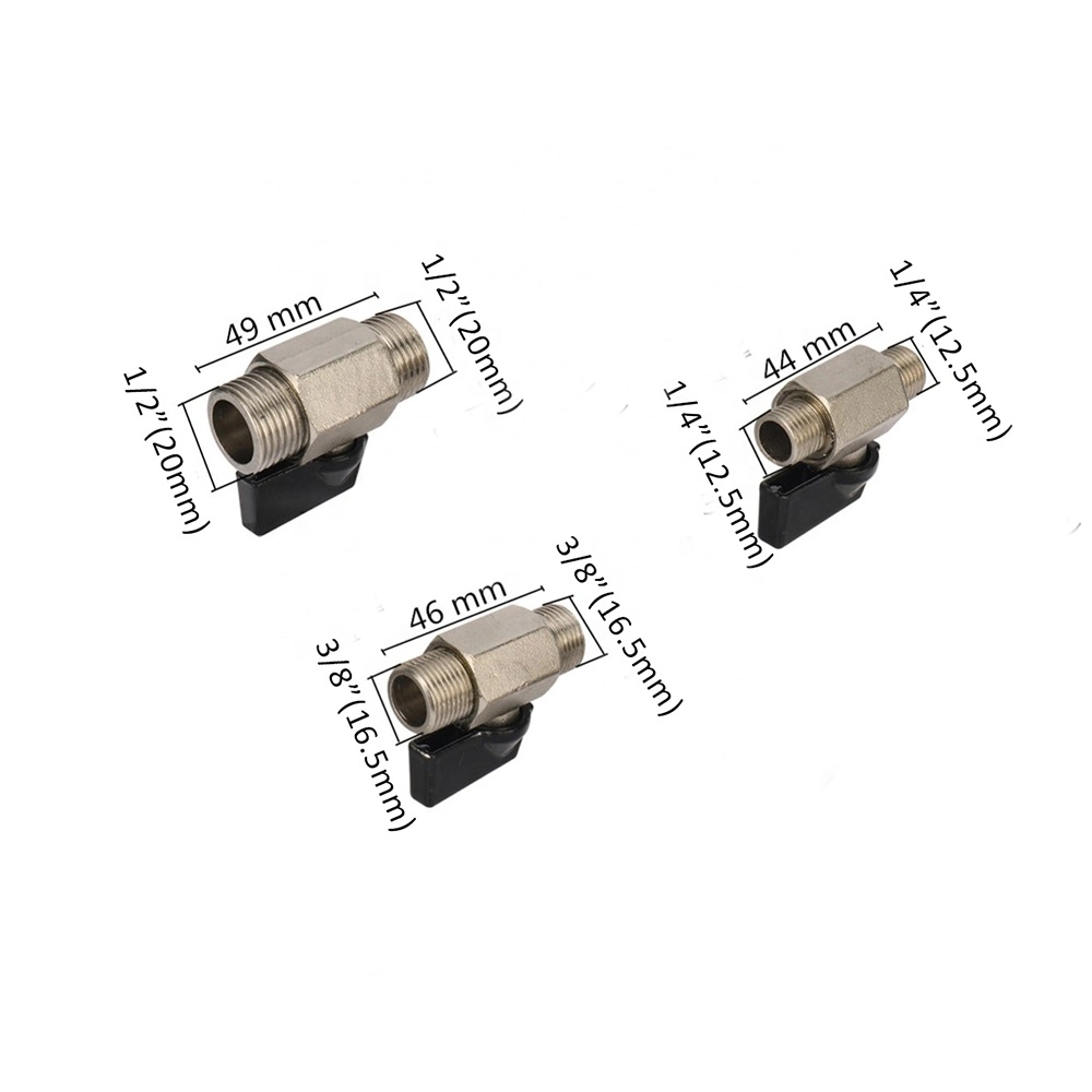 أكسسوارات الحديقة 1/8" 1/4 بوصة 3/8 بوصة 1/4 بوصة 1/4 بوصة، 1/4 بوصة، بوصة، ميني حز مزدوج أنثى الصمام الكروي