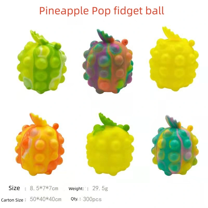 Pineapple Stress Relief Silicone Push Bubble Pop It Fidget Ball