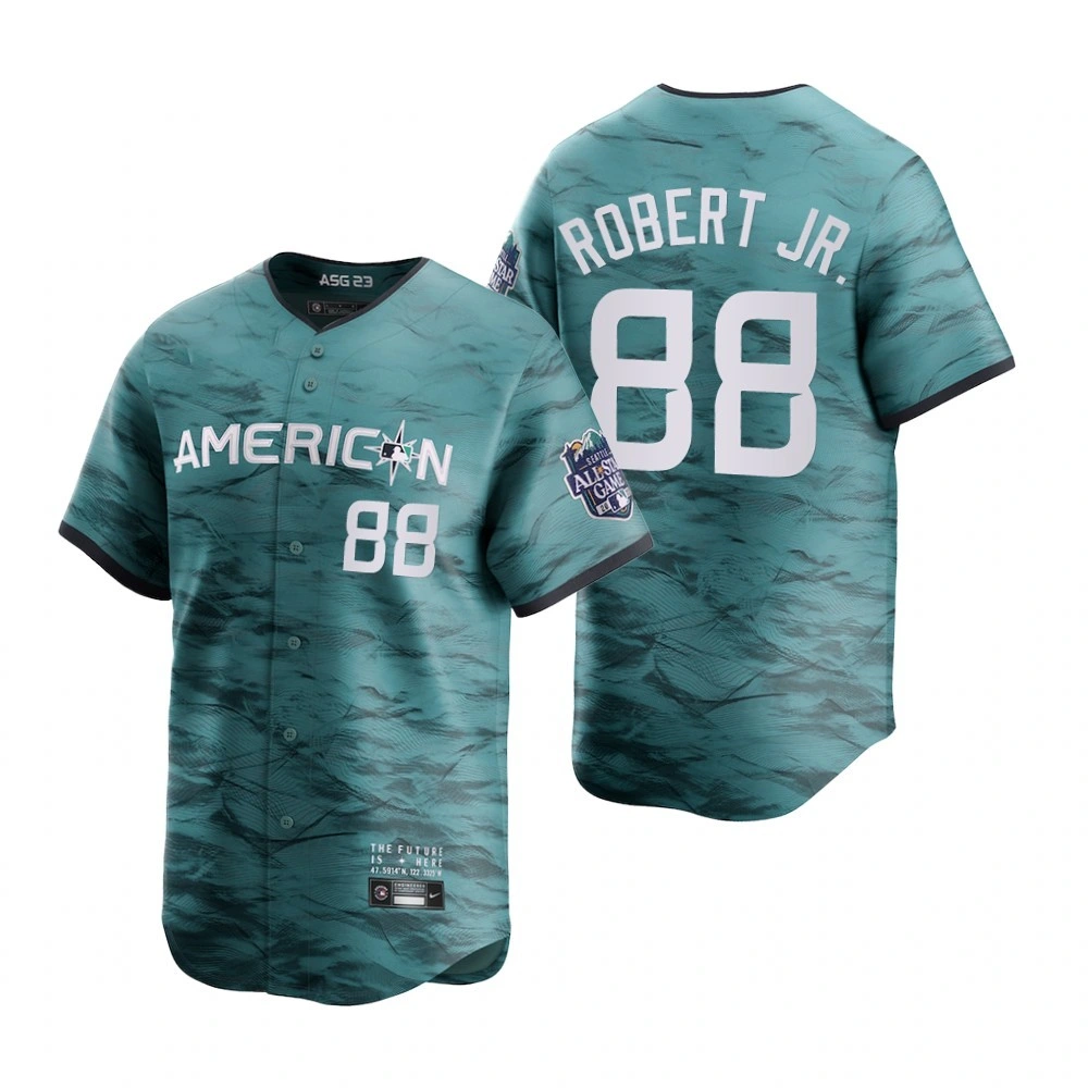 Al por mayor Dropshipping Liga Americana Emmanuel Clase Teal 2023 M-L-B All-Star Camiseta limitada de juego