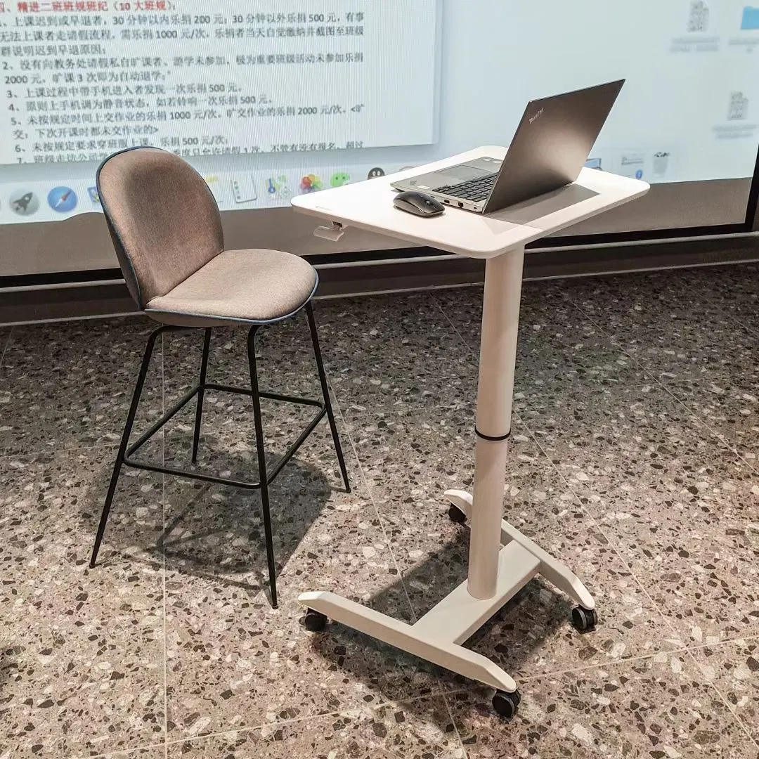 Hospital Sit Standing Height Adjustable Desk Gas Lifting Pneumatic laptop Table Price