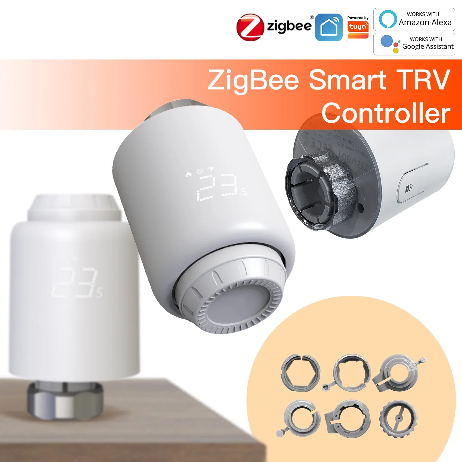 Radiador termostático ZigBee cabezal de válvula Calefacción programable Smart radiador WiFi Termostato TRV