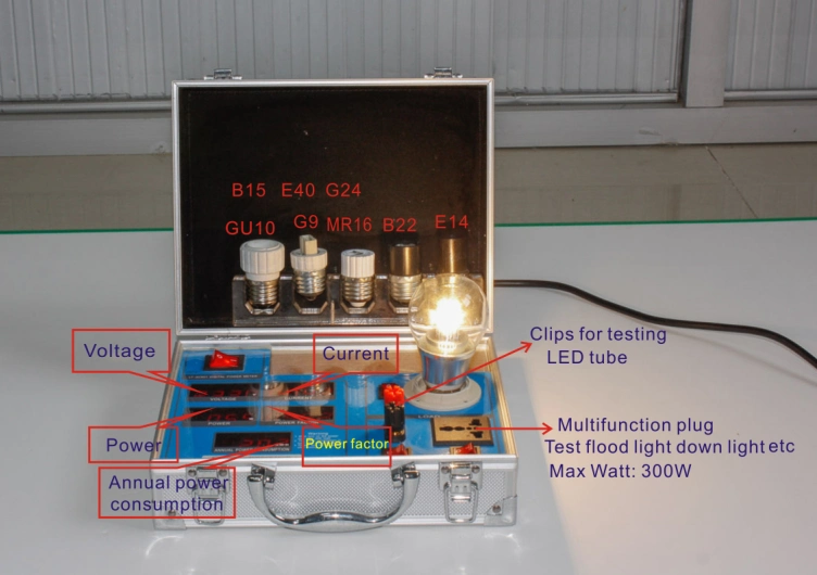 AC Power Meter LED Tester Lighting Testing Equipment for Light Demo Case