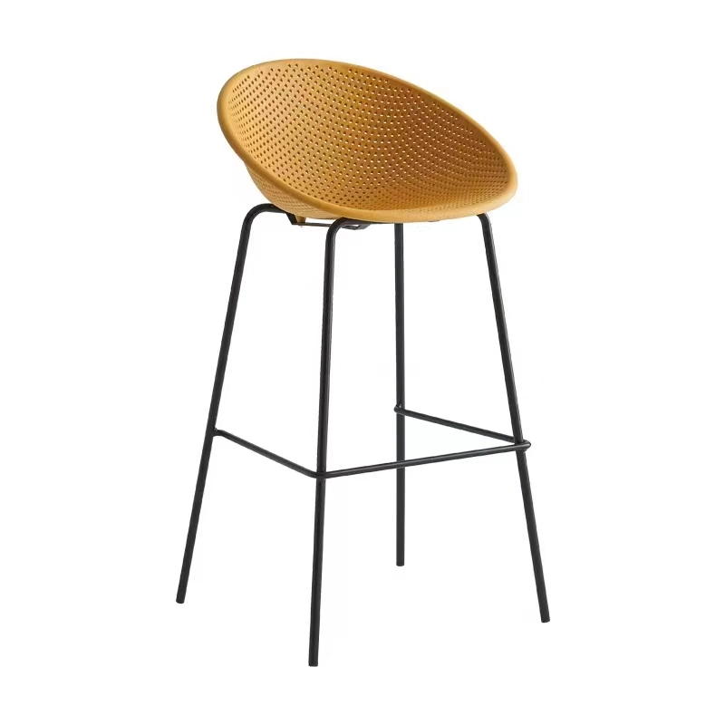 Cafe Restaurant Bar Stool Plastic Mesh Hole Dining Chair Home Modern Furniture
