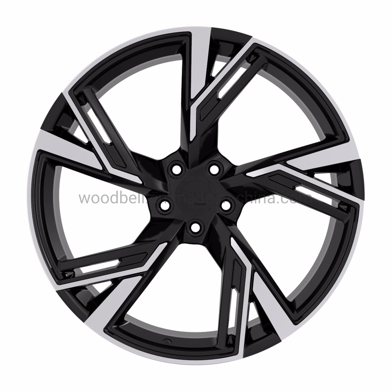 Traction Ability16 17 18 19 Inch Black White Machine Face Special Powder Coat Aluminium Alloy Forged Wheels 5X112 Wheels