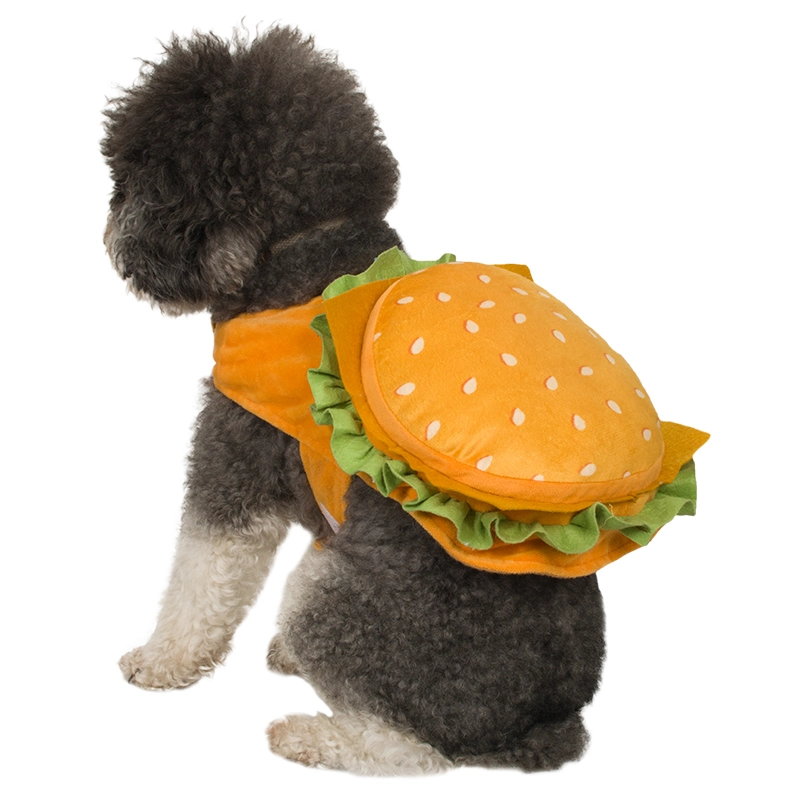 Perro Gato gracioso lindo fiesta de Halloween Tarta de queso carne Hamburgo Sanwich Disfraz de perrito caliente