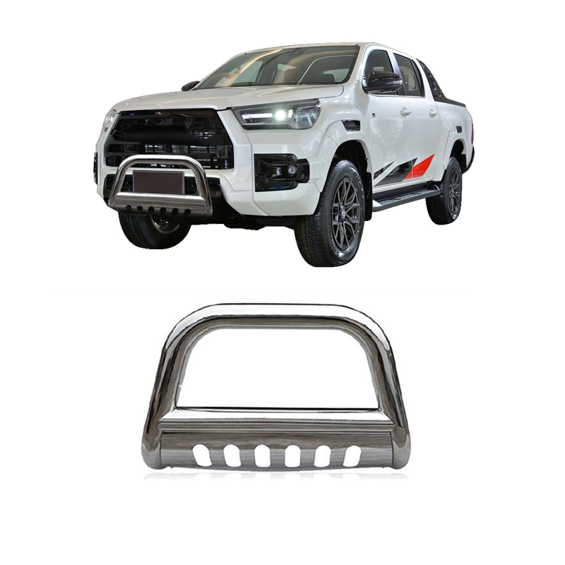 4X4 Accessories OEM Style U-Shaped Front Bar with Baffle 201 Stainless Steel Front Bumper for Toyota Hilux Navara Ranger Amarok