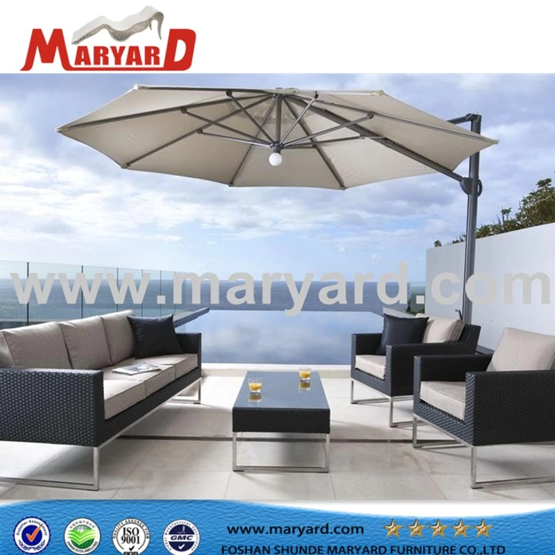 Luxury Outdoor Rattan Sofa Set Synthetic Rattan Wicker Furniture Suitable for Yacht Leisure Projects