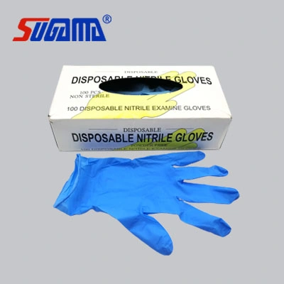 Wholesale/Supplier Blue Powder Free Non Medical with High quality/High cost performance  Disposable Nitrile Gloves