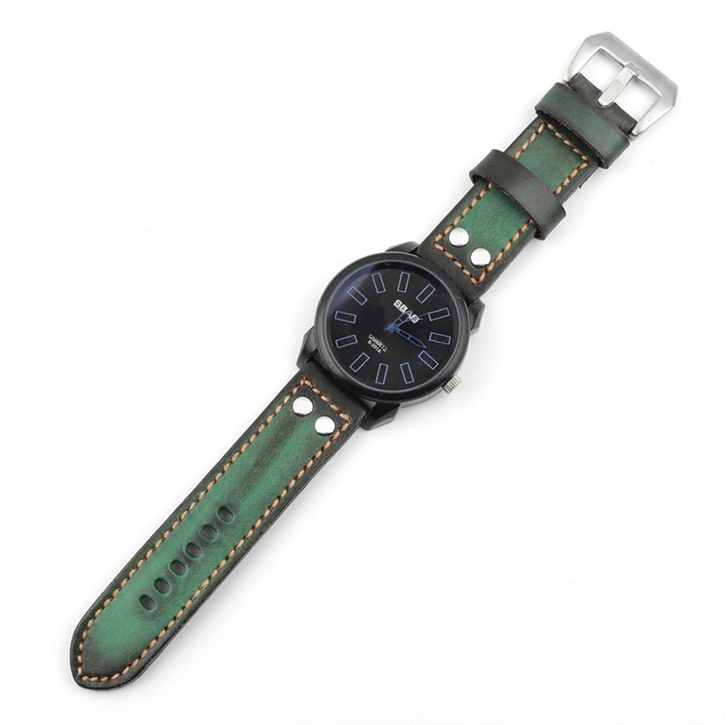 New Arrival Pilot Watch Strap Green Aviator 24mm Leather Watch Bands