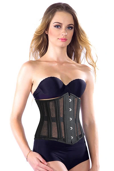 Sexy 9 Steel Bones Latex Under Bust Corset for Women