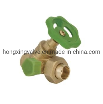 Europea Female X Female Without Drain-off Valves Brass Stop Valves