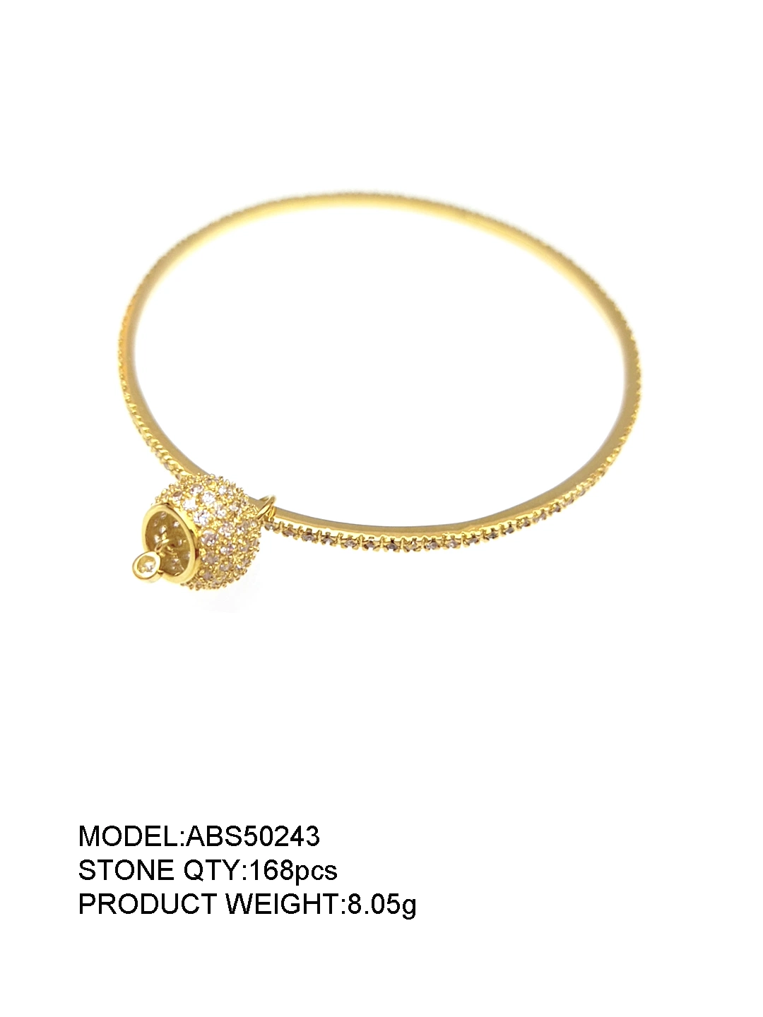 Nueva Moda brillante Luz 18K Pulsera de bronce con Brazo redondo