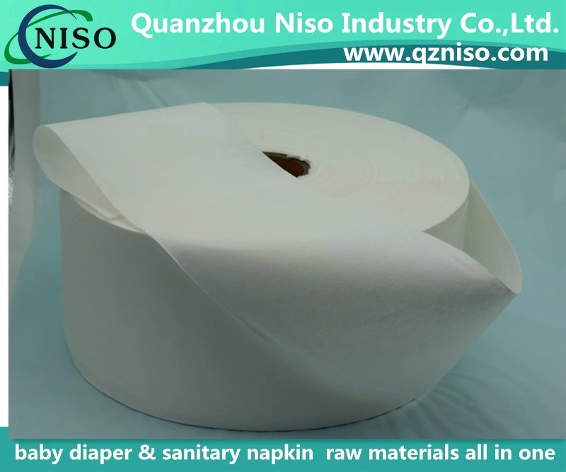 White Jumbo Roll Airlaid Paper for Sanitary Napkin (LSWCZ7100)