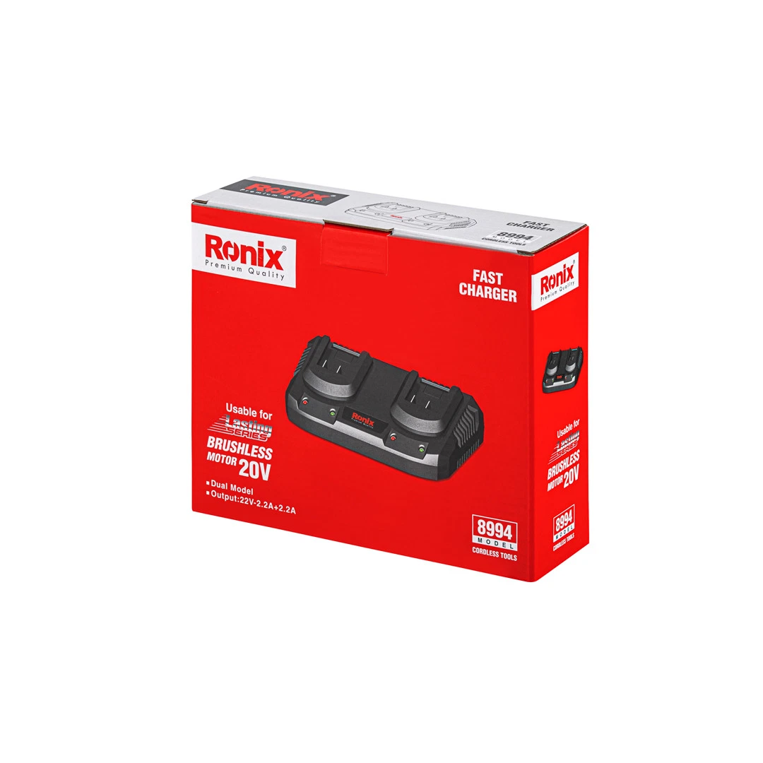 Ronix Modelo 8994 22V 2,2A dos baterías Multi-Charger Power Tools Carga general batería recargable de ion-litio Cargador rápido