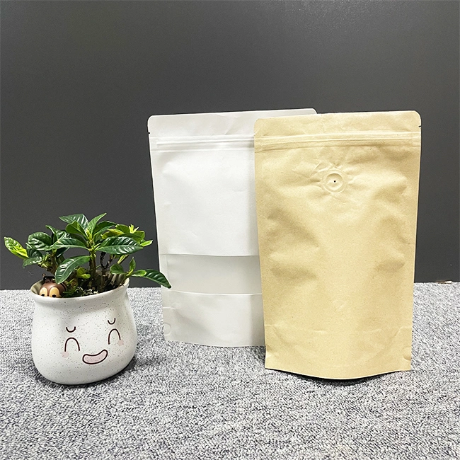 Sac d'emballage debout pour aliments avec fermeture à glissière refermable, imprimé sur mesure, fabriqué en Chine, pour les noix, les snacks, les chips et le café.