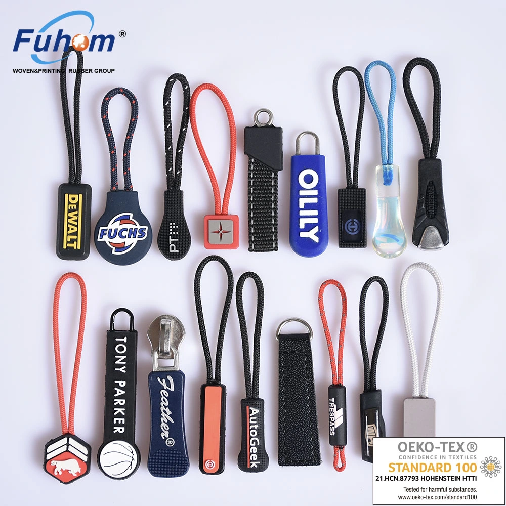 Customized Plastic Rubber Zipper Puller for Garment