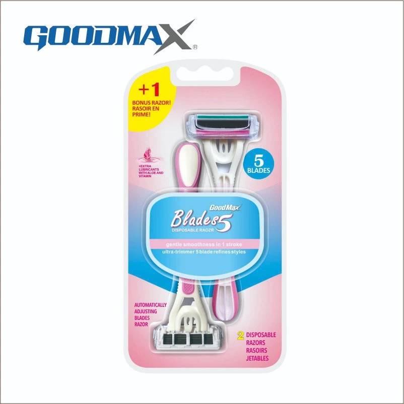 Washable Disposable 4 Blade Razor for Smooth Shaving in Blister Card