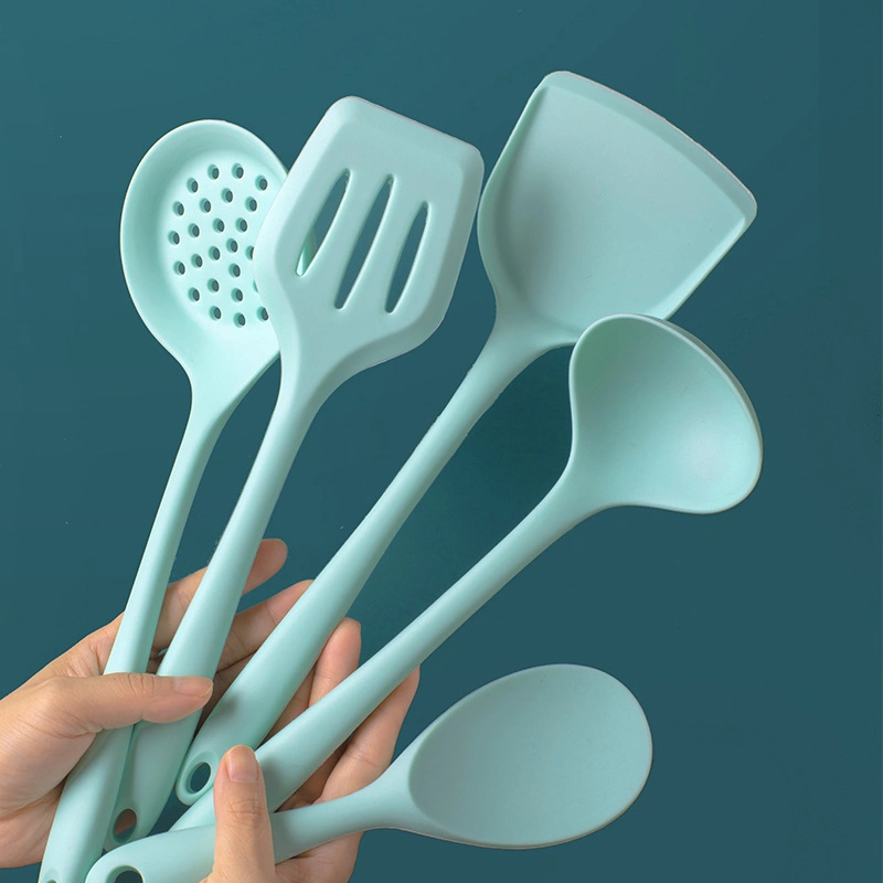 La FDA OEM sin BPA Mayorista de estándar de fábrica de alta calidad para uso alimentario Non-Stick cuchara espátula Herramienta Gadget de cocina utensilios de cocina de silicona utensilio de cocina utensilios de cocina