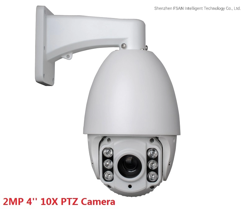 Fsan 2MP 4 дюйма 10X Smart IR инфракрасный HD с высокой скоростью сети купольная камера PTZ