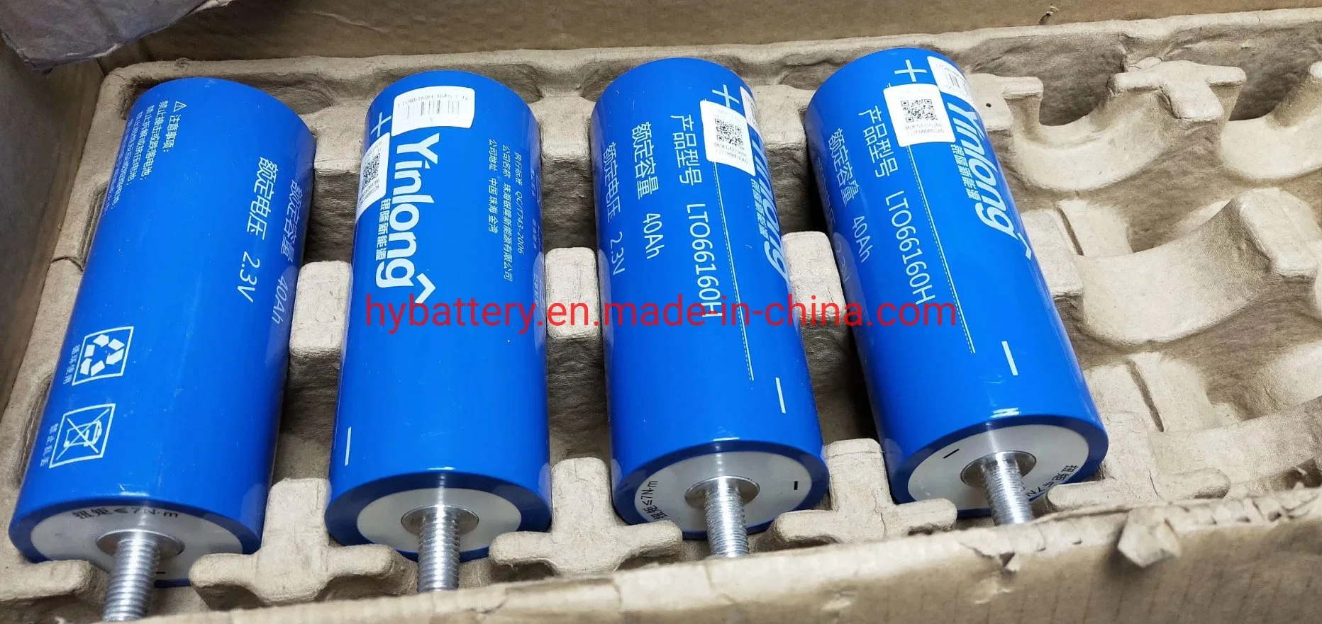 Großhändler Yinlong zylindrisch hohe Qualität Original 100% A-Grad wiederaufladbar Lithium LTO 66160h LTO 2,3V 40Ah Batterie für elektrische Fahrräder