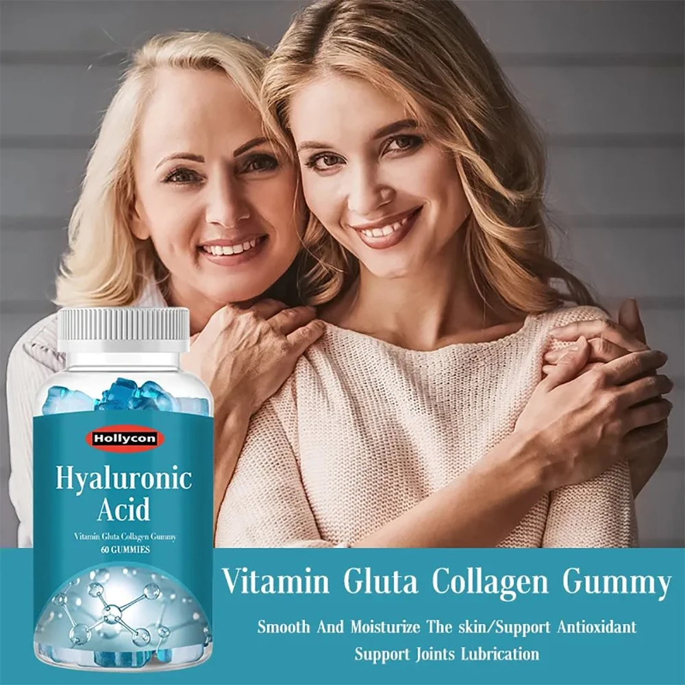 OEM/ODM Hyaluronic Acid Gummy Skin Beauty Vitamin Gluta Collagen Gummies Whitening Anti-Aging Supplements