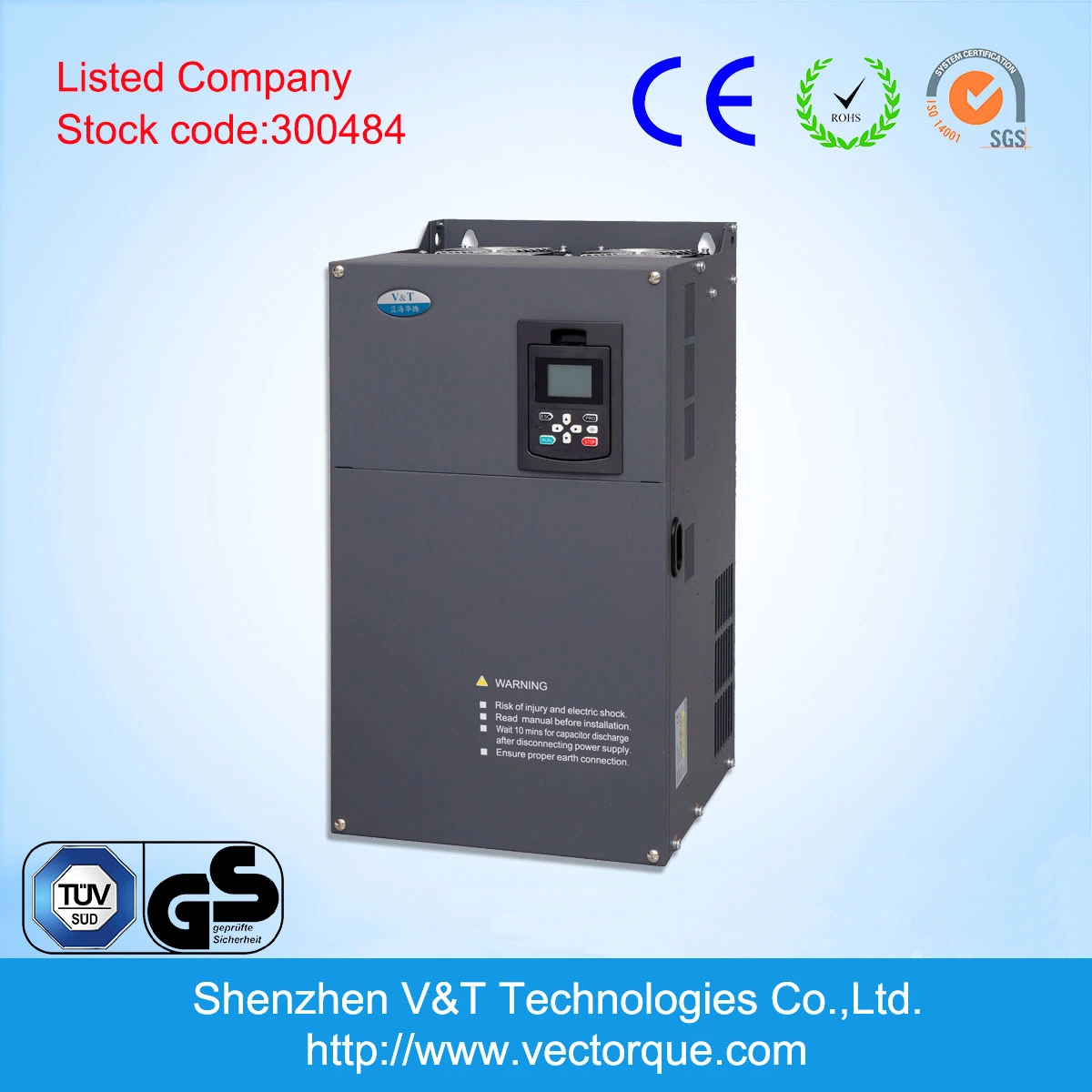 V9 V/F Vector Torque Control with Encoder Feedback 2.2kw AC Drive