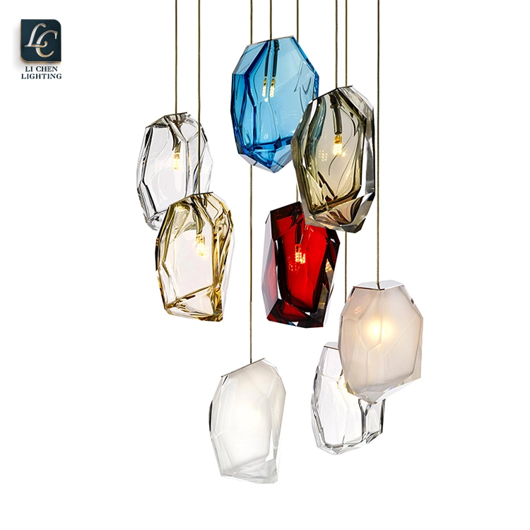 Professional Quality Custom Indoor Decoration Lighting Colorful Glass LED Chandelier