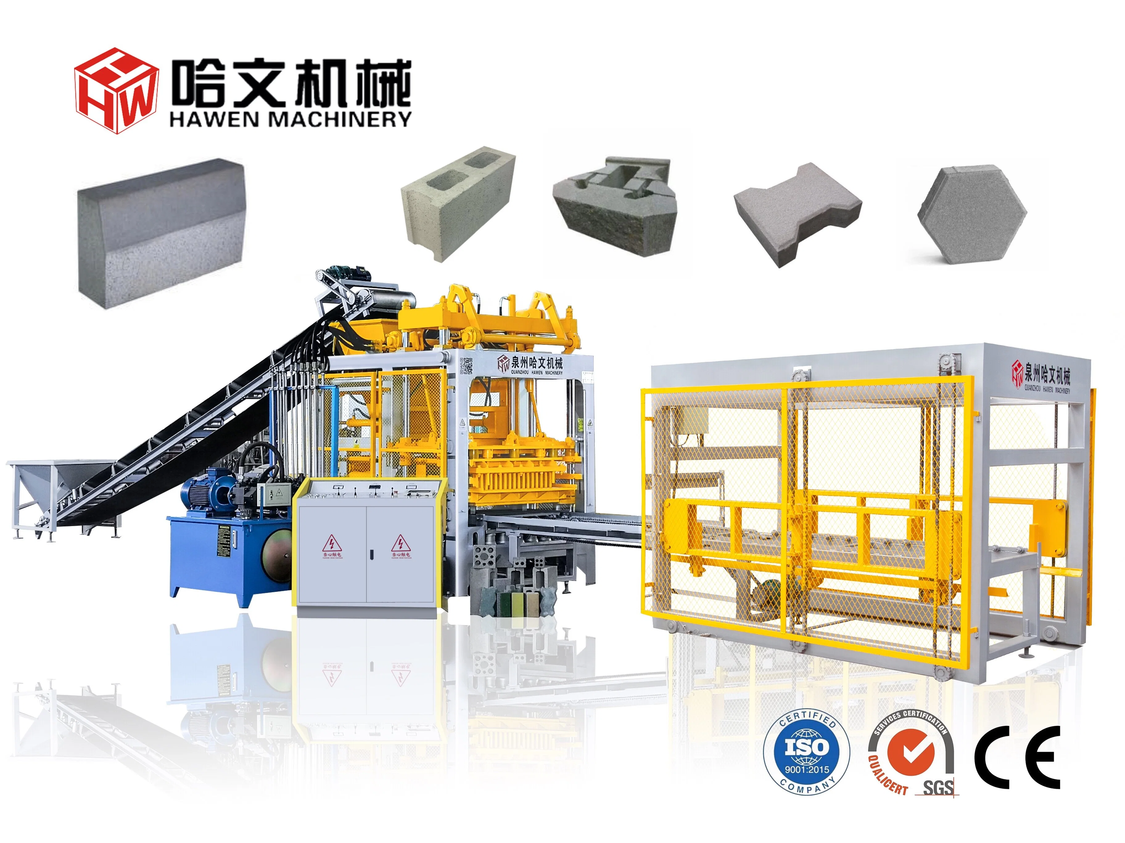 Construction Machinery Concrete Cement Block Brick and Paver Making Machine