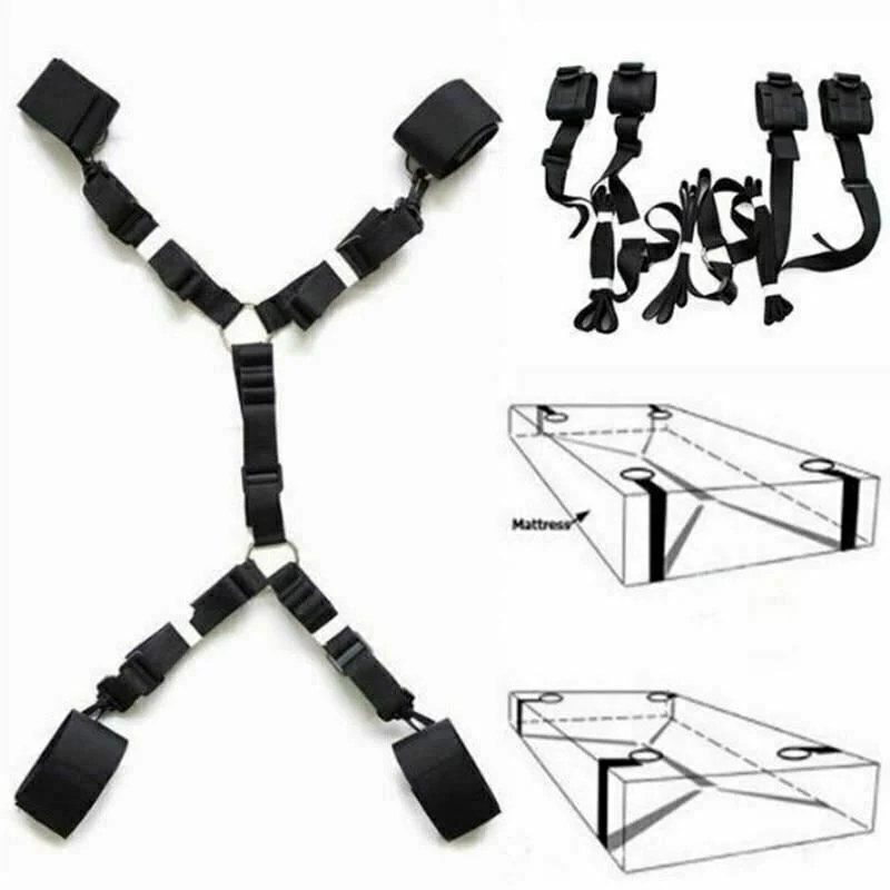 Bdsm Binding Bed Straps Belt and Leg Cuffs Factory Direct Sale Sm Bondage Sexy Game Sex Toys for Couple